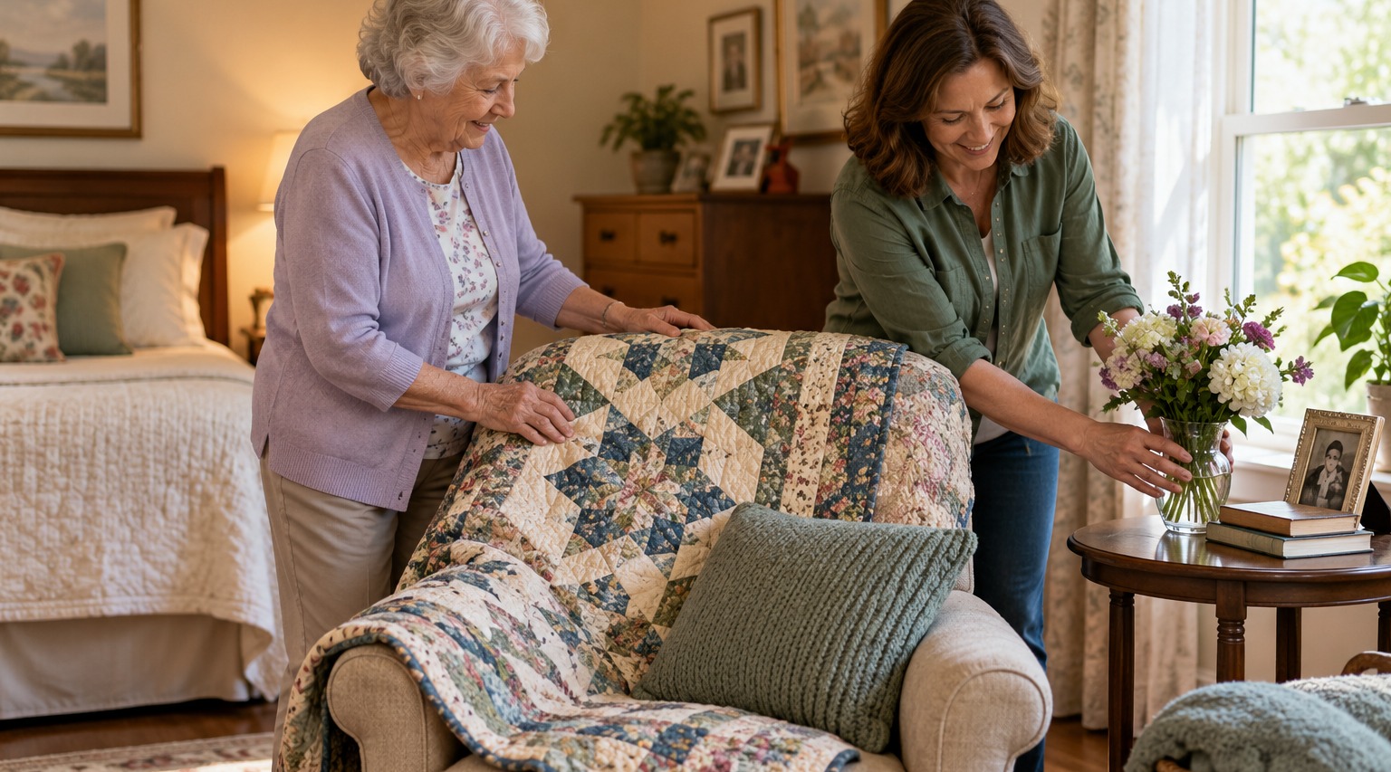 elderly woman living in memory care